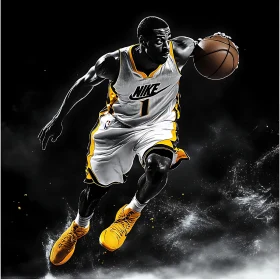 Athlete with a Basketball