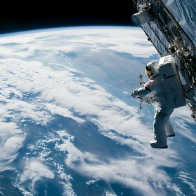 Space Walk Above Earth