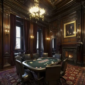 Opulent Poker Room with Classic Decor