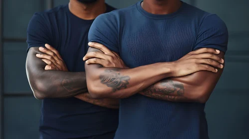 Tattooed Men with Crossed Arms