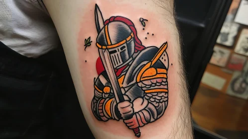 Armored Knight Tattoo Art