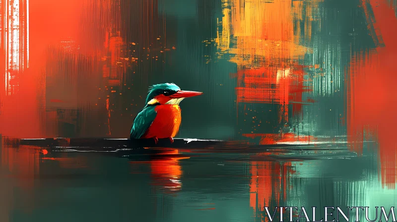 Abstract Kingfisher Art
