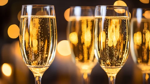 Sparkling Champagne Glasses Festive Occasion