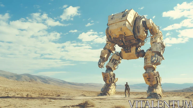 Giant Robot in Arid Wasteland