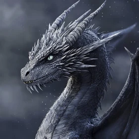 Detailed Dragon Head with Scales