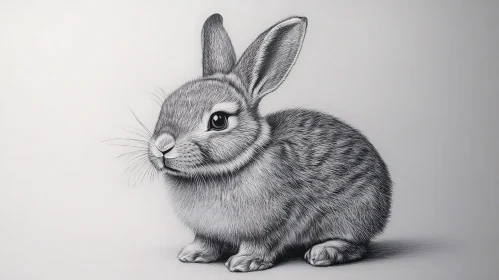 Detailed Rabbit Sketch in Pencil
