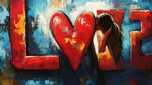 Abstract Love Expression with Figure
