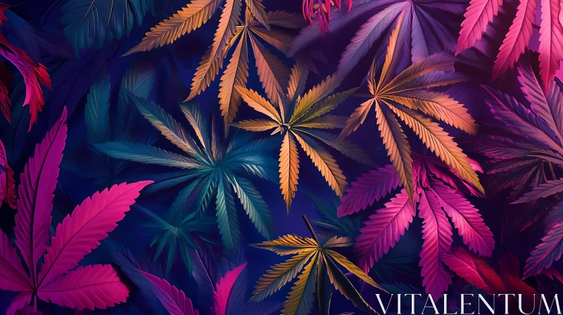 Abstract Leaves Art with Rich Colors
