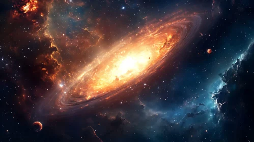 Celestial Galaxy and Nebula