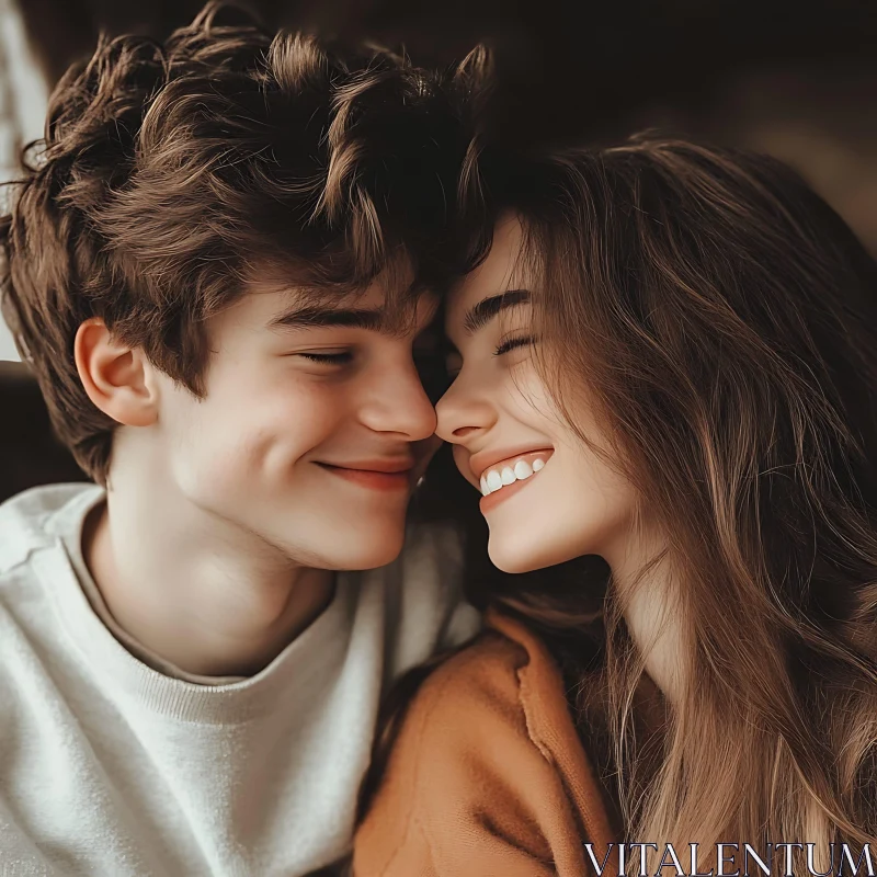 Close-Up of a Smiling Couple