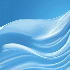 Serene Blue Wave Abstract Art