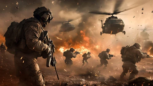 Military Operation: Ground and Air Assault
