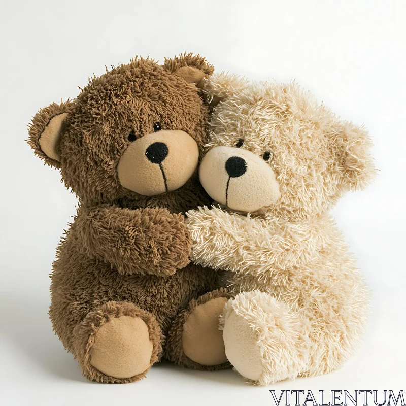 Two Teddy Bears Hugging