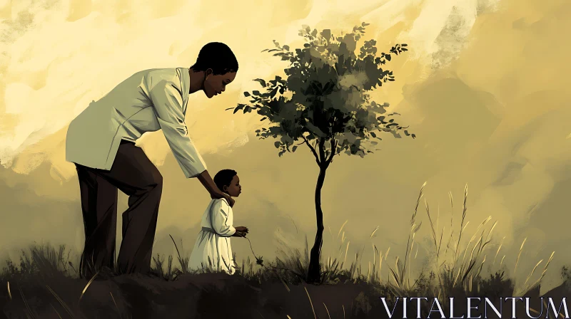 Golden Field: A Family's Gentle Embrace