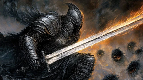 Warrior in Dark Battle