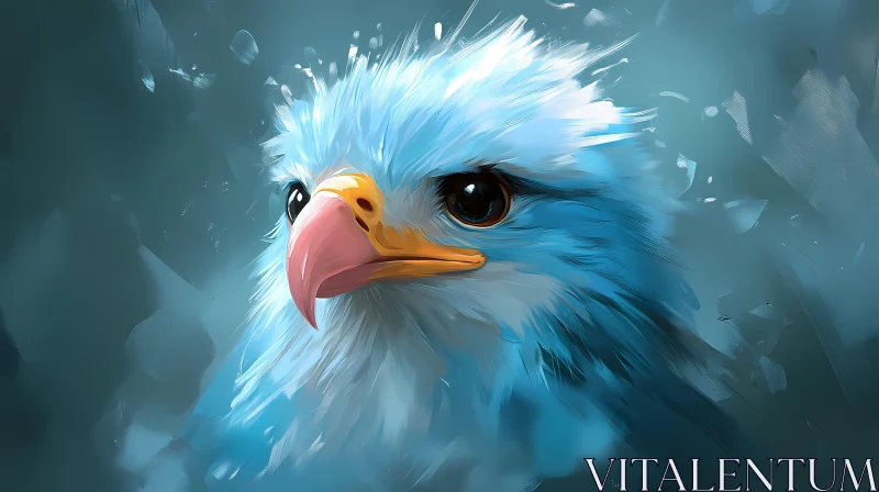 AI ART Blue Avian Art