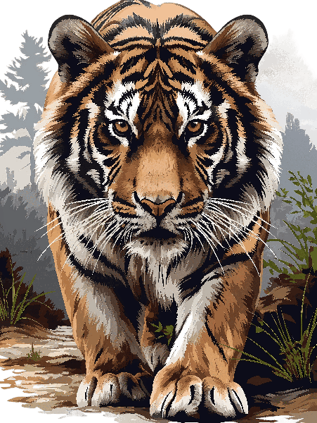 Powerful Tiger in Jungle