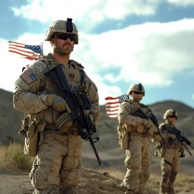American Soldiers on Patrol