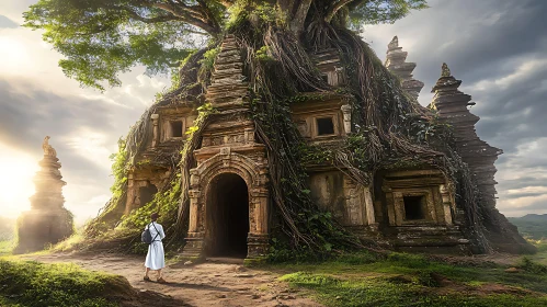 Temple Entwined with Nature