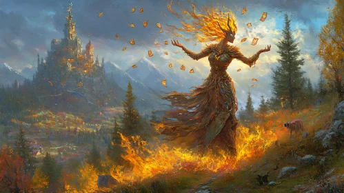 Mystical Guardian of the Fiery Realm