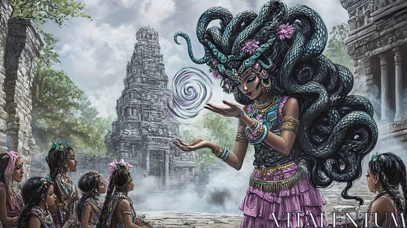 Serpent Queen at Ancient Temple