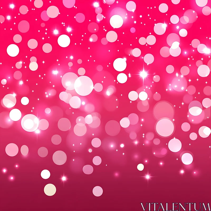 Abstract Pink Bokeh and Starry Lights