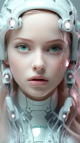 Futuristic Girl in Armor - Emotional Portraiture and Mechanized Abstraction
