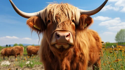 Serene Brown Cow Amidst Amber Fields - A Verdadism Masterpiece