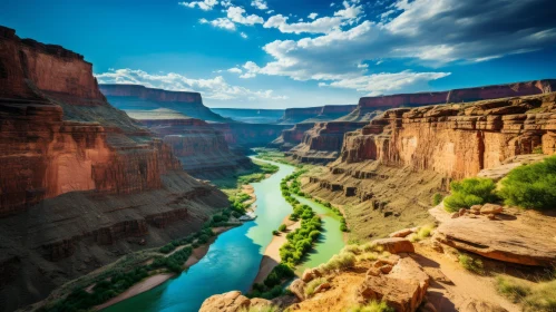 Turquoise River through the Grand Canyon: An Icon of American Romanticism