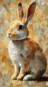 Polygonal Rabbit Portrait