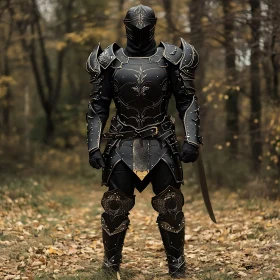 Armored Knight in Autumnal Woods