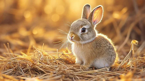 Golden Bunny in Nature