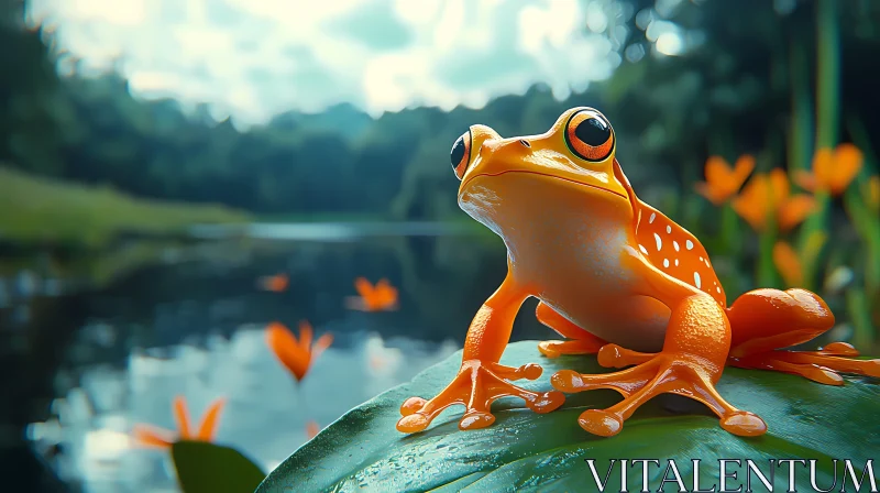 Amphibian Glory in Nature AI Image