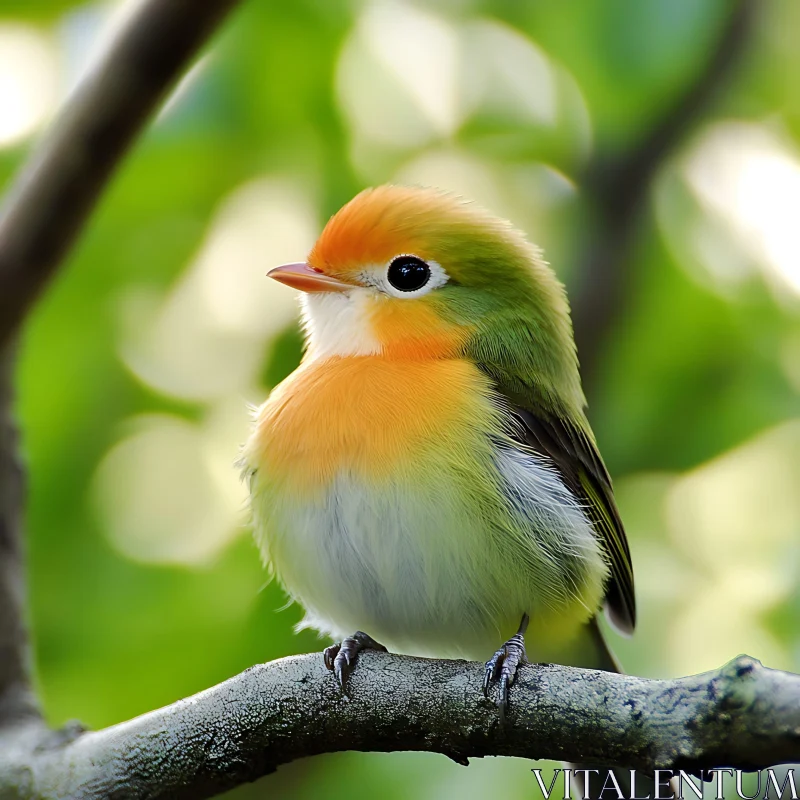 Colorful Bird Portrait AI Image