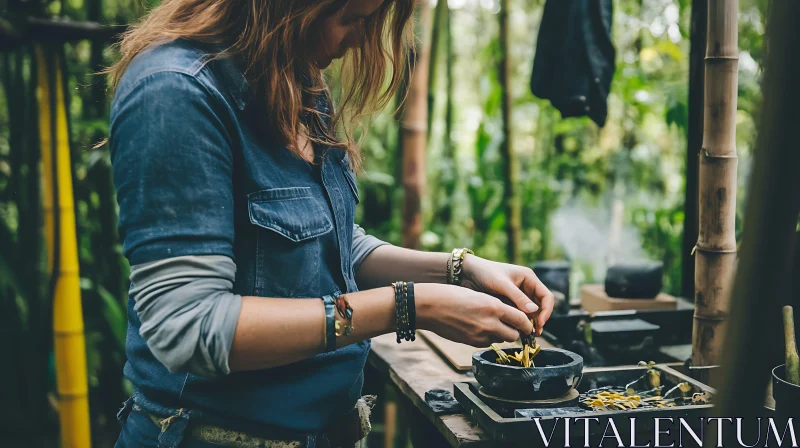 Forest Artisan at Work AI Image