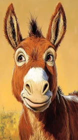 Charming Donkey with Playful Expression