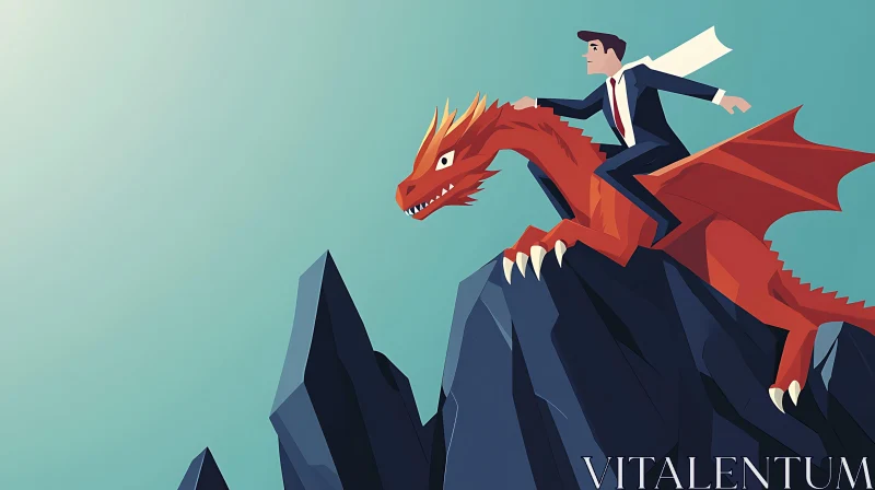 AI ART Business Success: Dragon Rider Illustration