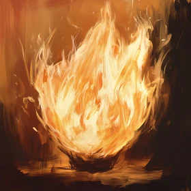 Dynamic Art Depiction of Fire