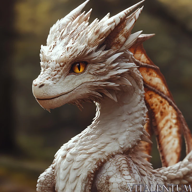 AI ART Dragon with Golden Eyes