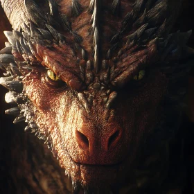 Dragon Head Close-Up: Mythical Beast