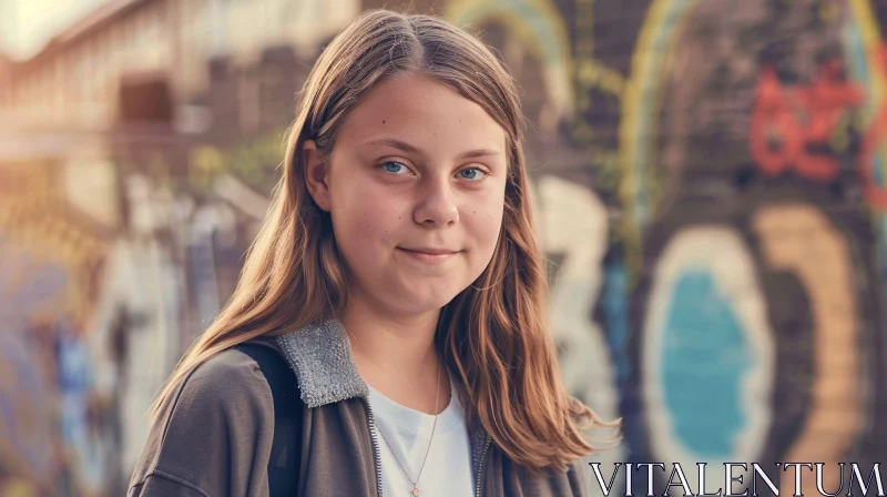 AI ART Greta Thunberg Urban Portrait