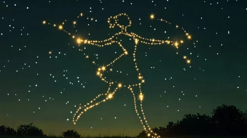 Dancing Constellation in the Night Sky