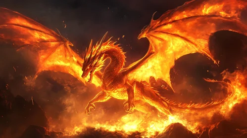 Legendary Fire Dragon Art