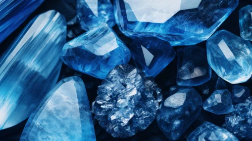 Translucent Blue Crystals and Stones: A Captivating Mystery