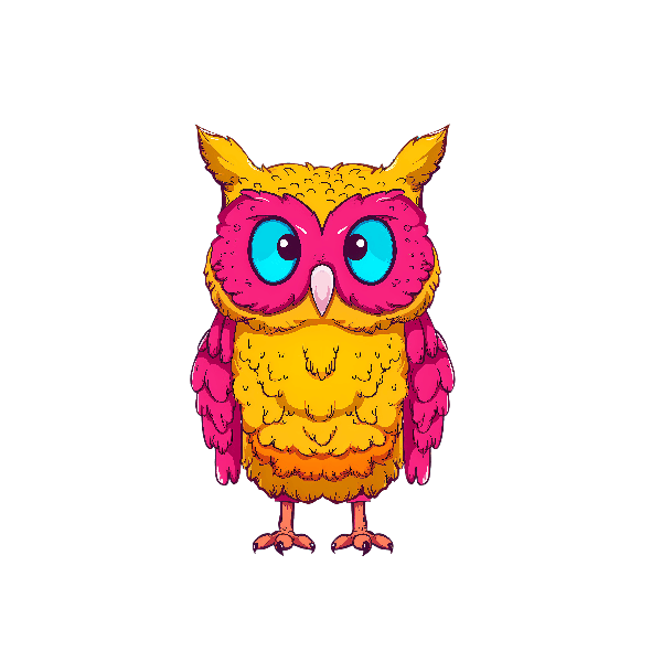 Bright Owl T-Shirt Print Design