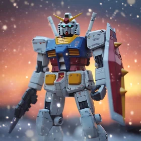Mecha Warrior at Dusk