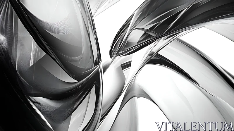 Swirling Abstract Forms AI Image