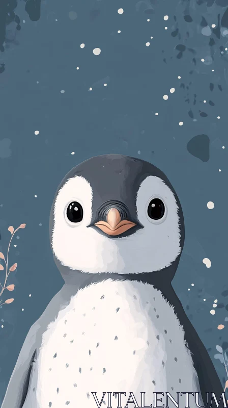 AI ART Adorable Penguin Portrait Art