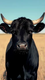 Powerful Bull in Serene Landscape