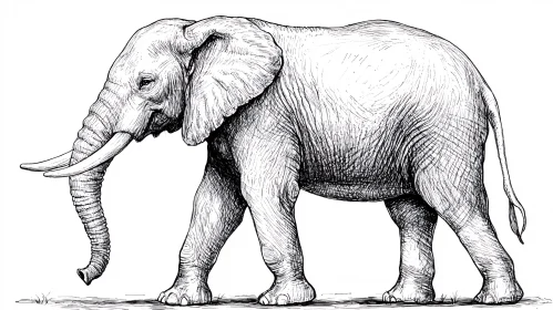 Detailed Elephant Artwork